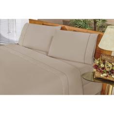 Jogo de Cama Elegance Queen 4 Peças  Cáqui