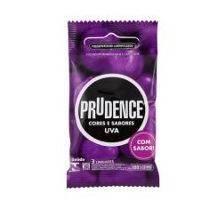 Preservativo Prudence Sabor Uva Lubrificado 3 Und