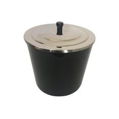 Lixeira Multiuso 5 Litros com Tampa de Inox Preto