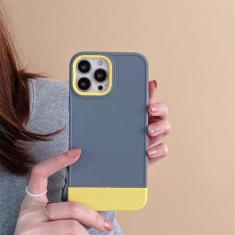 Adequado para capa de celular de cor dupla 13promax, cinza, para iPhone11pro max