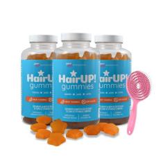 Kit 3 Suplemento Alimentar Goma Cabelos Pele Unhas - Hair Up - Glam Up