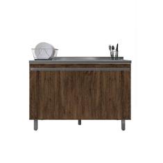 Balcão de Cozinha Malu 120cm Chocolate S/Tampo - Nathan