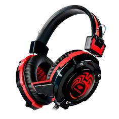 Headset Gamer C3Tech Flycatcher Com Microfone P2 Preto e Vermelho PH-G10BK