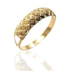 Anel de ouro 18k Trabalhado Chapa - Elegancy Joias, 17