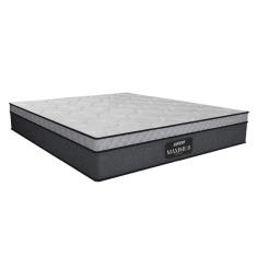 Colchão Casal Queen Gazin Maximus Molas Ensacadas 158x198x24cm Cinza-Branco Suporta até 120Kg por Pessoa