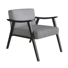 Poltrona Com Encosto Ravena Preto/cinza