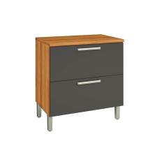 Balcão De Cozinha Burguesa Premium 1 Porta E 1 Gaveta C- Tampo 80cm Freijo-grafite - Nesher