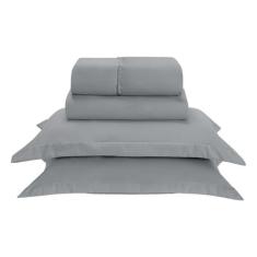 Jogo Lençol 300 fios Casal Queen 4 Peças Hotel Elastico Toda Volta Fro