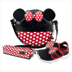 Kit Infantil Bolsa Tênis Estojo Laço Magicc Bolsas