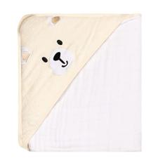 Papi Textil Toalha De Banho Urso Soft Bordados Karinho C/Capuz De Canto 80Cm X 80Cm Contem 01 Un