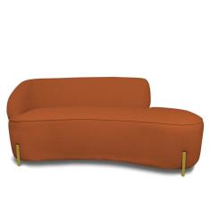 Sofá 2 Lugares Orgânico 140cm Pé Ferro Dou Morgan Bouclê L01 - D`Rossi