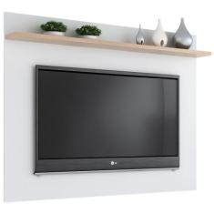 Painel para TV Até 50 Polegadas Benevello 1 Prateleira Branco/Siena - 