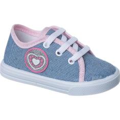 Tenis Sapatinho de Sola  Bebe Com cadarço Coração - HB Moda Kids e Adu