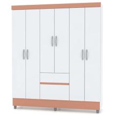 Guarda Roupa Solteiro Ideal Plus 6 Portas Branco Camarim Flex Vr