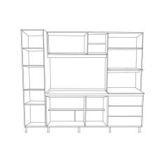 Cozinha Compacta 8 Portas e 3 Gavetas Vitória Mapi Móveis Amêndoa/avelã