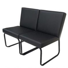 Sofá Para Sala De Espera E Recepção Linha Foggia Preto - DESIGN OFFICE