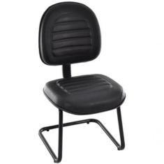 Cadeira Executiva Base Fixa em S Linha Office Gomada Preto - OUTRAS MA