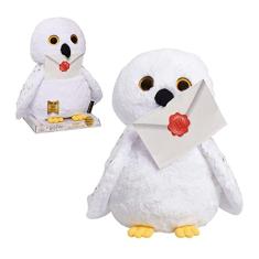 Basta jogar Harry Potter Colecionador Hedwig Pelúcia Brinquedo coruja recheado para crianças, branco, coruja-de-neve