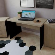 Mesa para Escritório 160cmx60cm Preto/Carvalho Mel