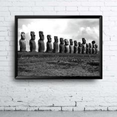 Quadro Estátuas Pascoa A4 - Sdesign