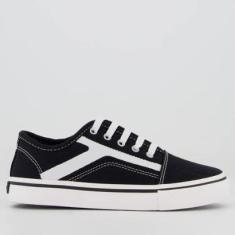 Tênis Diversão Mini Nick Juvenil Preto e Branco-Unissex