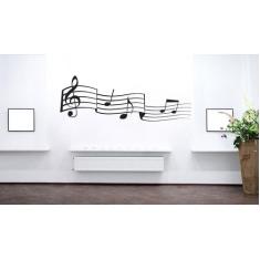 Adesivo Decorativo De Parede Nota Musicais Grande Para Sala E Quarto -