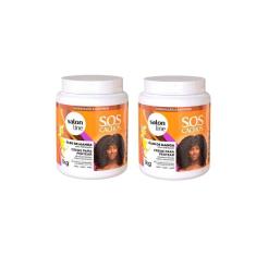Creme Pentear Salon Line 1Kg Sos Cachos Oleo Manga - 2Un