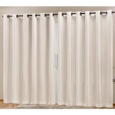 Cortina Blackout Em Tecido 4,00 M X 2,70 M - Palha - Eddi Casa