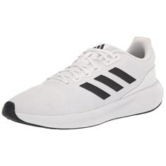 adidas Tênis masculino Run Falcon 3.0, Branco/Preto/Branco, 38