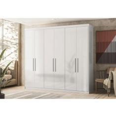 Guarda Roupa Casal Ambiente Venice 62780 Branco Brilho - Demóbile - De