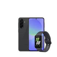 Smartphone Samsung Galaxy A36 5G Preto 128GB, 6GB RAM, Câmera Tripla até 50MP, Tela Super AMOLED 6.7", IP67, NFC e Recursos AI + Galaxy Fit3 - Grafite