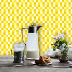 Papel de Parede Pastilhas em Amarelo - Inove Papéis de Parede 