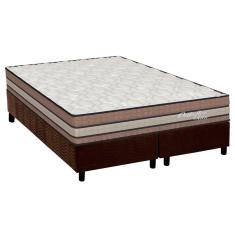 Cama Box King: Colchão Molas Orthoflex MasterPocket Ensacadas Seleto + Base CRC Suede Brown(193x203)