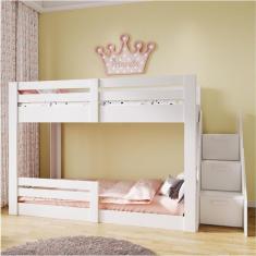 Beliche Montessoriano Star Plus Com Grade E Escada Casatema Branco