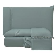 Jogo De Lençol King Infinito 300 Fios 4 Peças - Chumbo