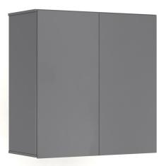 Armário De Cozinha Aéreo 2 Portas 67cm Italy Cinza - Ej Móveis