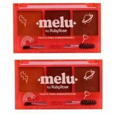Kit 2 Paleta de Sombra Para Sobrancelhas Melu By Ruby Rose