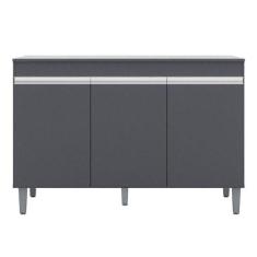 Balcão De Cozinha Manu Com Tampo 120 Cm Cinza Fosco - Ajl - AJL MÓVEIS