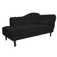 Recamier Diana 185cm Lado Esquerdo Corano Preto Doce Sonho