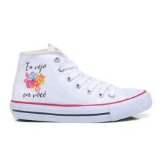Tenis All Feminino Retrô Presente Vejo Flores em Voce lindo 854bo - Co