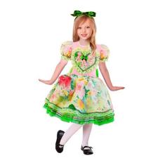 Fantasia Vestido Festa Junina Menina Infantil Com Bolsinha - Fantasias