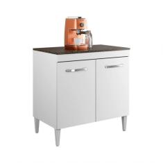 Balcão De Cozinha Madrid Branco Com Tampo