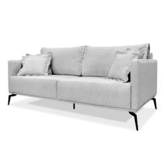 Sofá 3 Lugares Lazio Linho Rústico Grigio 180 cm