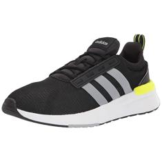 adidas Tênis de corrida masculino Racer Tr21, Core Preto/Amarelo Solar/Branco, 38, Núcleo preto/amarelo solar/branco