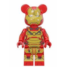 Boneco Blocos De Montar Popobe Iron-Man Bear Exclusivo