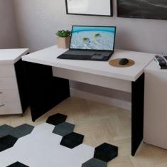 Mesa Para Escritório 110cmx60cm 40mm  Preto/branco
