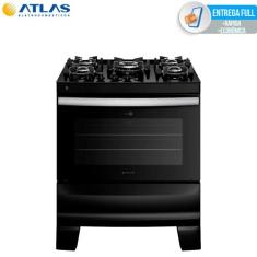 Fogão 5 Bocas Com Mesa de Vidro Atlas Agile Up Glass Luz De Forno Bivo