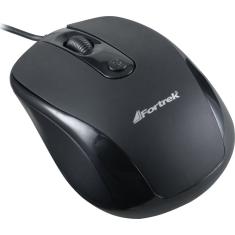 Mouse Fortrek OM103BK Com Fio USB 2400 Dpi Preto