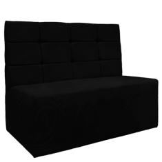 Sofá Canto Alemão Veludo - Montanaris Decor (Preto)