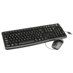 Teclado e Mouse com Fio Logitech MK120 USB - Preto (Espanhol - Portugu